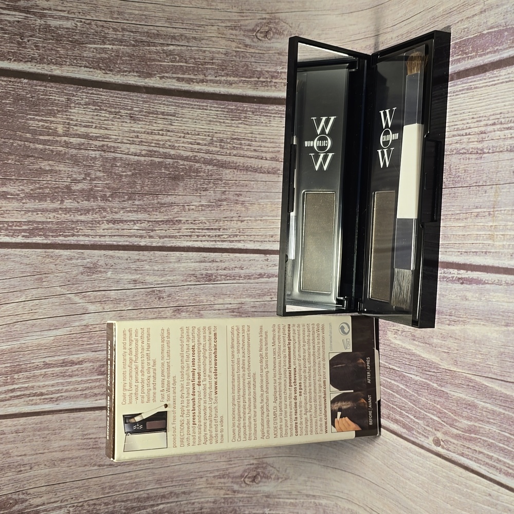 COLOR WOW RootCoverUp Grey Coverage Water Sweat Resistant Dark Brown New 2.1g** - Picture 2 of 4